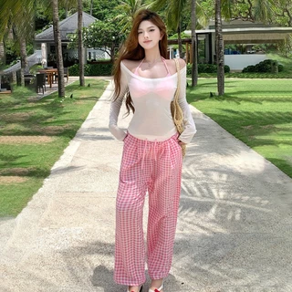 AEX ชุดบิกินี่ชุดว่ายน้ําสตรี 4in1 ชุดว่ายน้ําแจ็คเก็ตป้องกันแสงแดดกางเกงชายหาดผ้าแห้งเร็วยืดหยุ่นสูง-AEX010A
