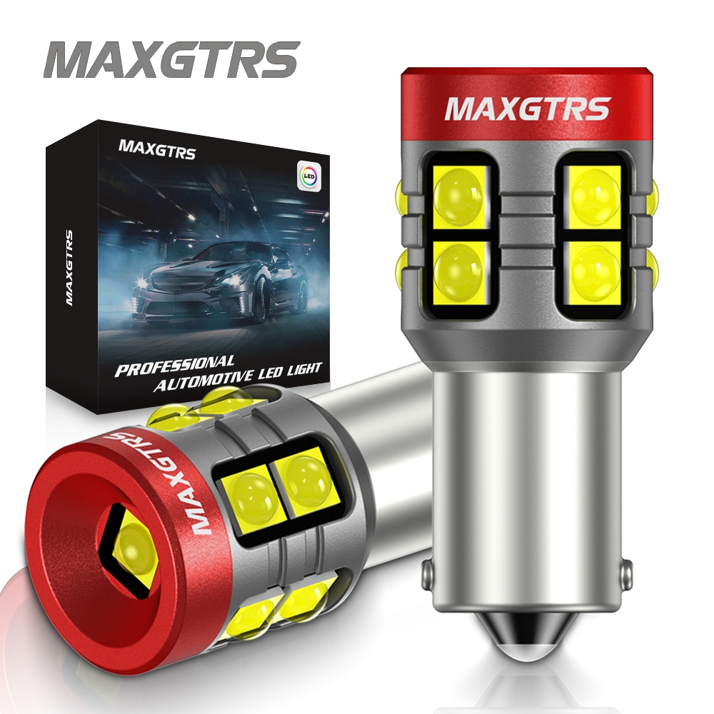 MAXGTRS 2x BA9S LED BAX9S H21W BAY9s 3030 หลอดไฟ LED H6W T4W Canbus ด้านข้างประตู Courtesy ไฟที่จอดร