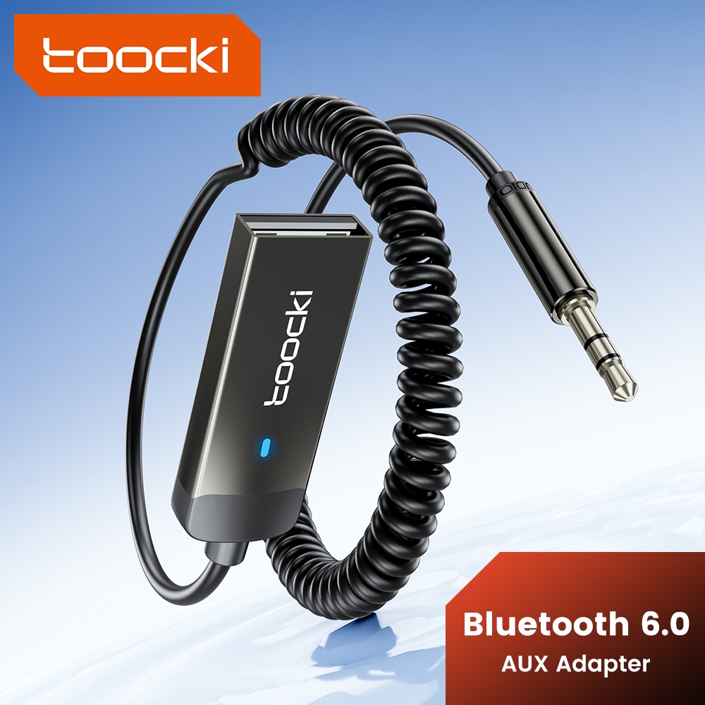 Toocki Bluetooth Car USB Bluetooth 6.0 Car Stereo Audio Connection Cable Car Aux Bluetooth Adapter แ