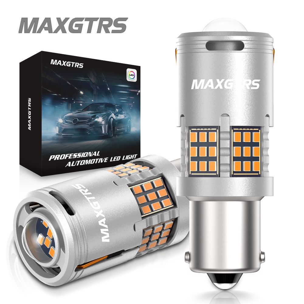 Maxgtrs 2x CANBUS LED 1156 BA15S P21W 7440 W21W 1157 BAY15D P21/5W 7443 W21/5W BAU15S PY21W 3157 P27/5W P27 3156 P27/7 3156 P27W T25 ไฟเบรครถเลี้ยวโคมไฟ