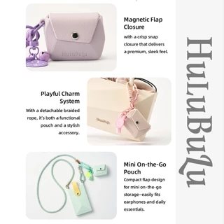 HuluBulu 🎧 ใหม่ กระเป๋าใส่หูฟังไร้สาย Apple Airpods Pro 1 2 3 Air หูฟังบลูทูธซัมซุง หูฟังบลูทูธXiaomi กระเป๋าพกพา อุปกรณ์เสริมกระเป๋า สายสะพายถอดได้ วัสดุEVAรักษ์โลก กันกระแทก กันน้ำ กันแรงกด สไตล์เรขาคณิต สีสันสดใส ตัวตุ้มน่ารัก เบา26กรัม ติดเข็มขัด