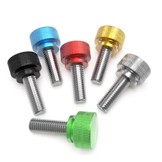Colourful Knurled Thumbscrew M3 อลูมิเนียม knurled หัวเกลียวสแตนเลส Hand Firming Thumb Screw Bolt
