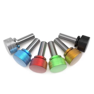 Colourful Knurled Thumbscrew M3 อลูมิเนียม knurled หัวเกลียวสแตนเลส Hand Firming Thumb Screw Bolt