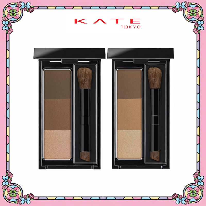 （ซื้อ1แถม1 ⏰ลดเวลาจำกัด）KATE DESIGNING EYEBROW 3D FIT พาเลทเขียนคิ้วแบบฝุ่น สีน้ำตาล