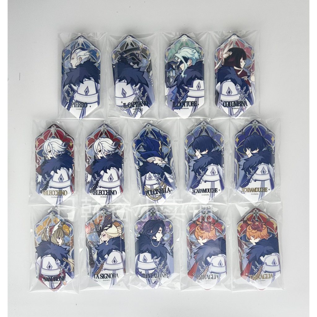 Genshin Impact Fatui Frost Flame Series Badge Acg Goods