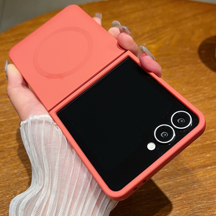 เคสโทรศัพท์ซิลิโคนเหลวสําหรับ Samsung Galaxy Z Flip 7 6 5 4 3