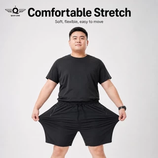2XL 5XL 8XL พลัสขนาดผู้ชายระบายอากาศกางเกงยืดวิ่งออกกำลังกายหลวมพอดีอ้วนกางเกงขาสั้นลำลองขนาดใหญ่