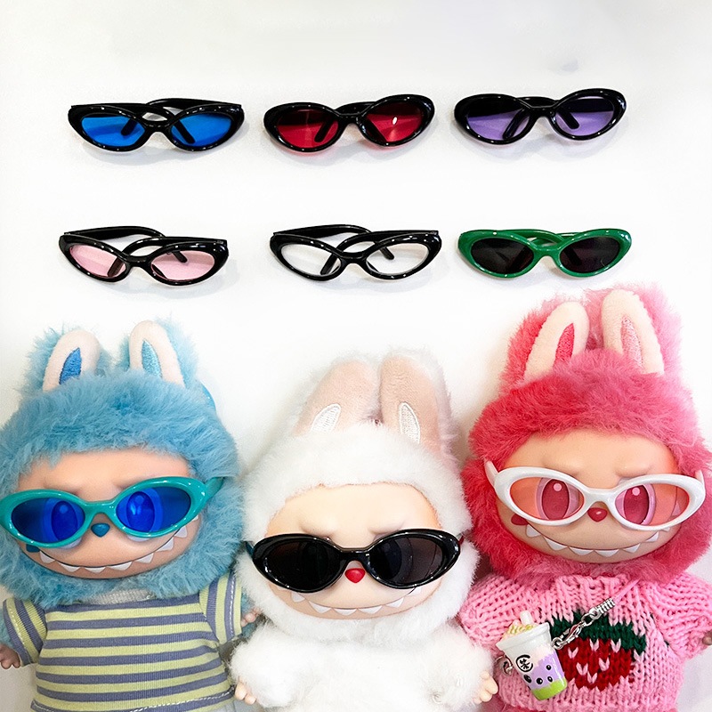 ตุ๊กตาแว่นตา 6.5 ซม. สําหรับ Lafu V1/V2/V3, DIMOO World, Joke Bear, Bao-ao, Carebears, 1/3 BJD และ MellChan พลาสติก อุปกรณ์เสริมของเล่น