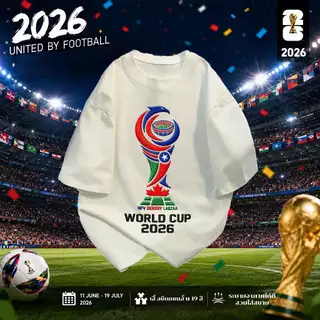 【จัดส่งตลอด 24 ชั่วโมง】🔥BCKR ลายกราฟฟิตี้ฟุตบอลคอกลม oversize เสื้อ⚽️ชุดหน้าร้อนผู้หญิง tshirtYG3685