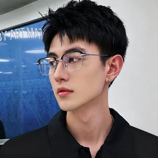 แว่นสายตายาว ป้องกันแสงสีฟ้า แฟชั่น กรอบใหญ่ ใส่สบาย ความละเอียดสูง ชาย/หญิง 0.00 ถึง +4.00ใส่แล้วหน้าเล็ก