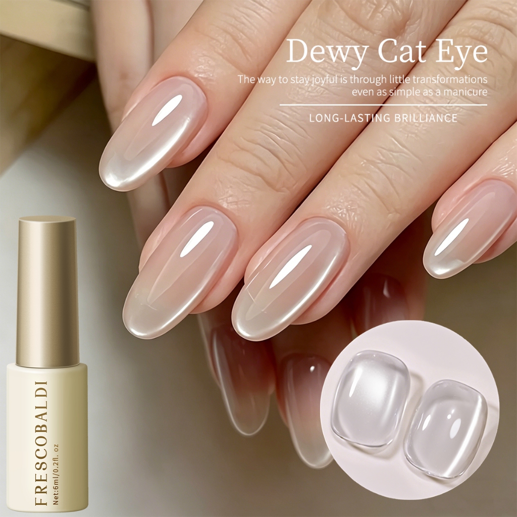 FRESCOBALDI 6ml สีโปร่งใส Cat Eye Gel ยาทาเล็บเหมาะสําหรับร้านทําเล็บ