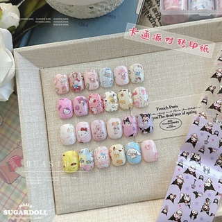 พร้อมส่งในBangkok อุปกรณ์ทําเล็บ 10 ม้วนฟอยล์โอนเล็บ ลายการ์ตูนน่ารัก หรูหรา DIY สติ๊กเกอร์ติดเล็บ สําหรับเจลและยาทา ฟอยล์ลอกลาย ลอกง่าย ใช้คู่กับกาวลอกฟอยล์น้า