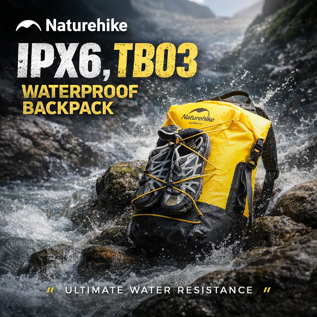 Naturehike TB03 กระเป๋ากันน้ํา TPU 20-40L กระเป๋าเป้สะพายหลังกันน้ําแห้งเปียกแยกความจุสูง IPX6 ทนต่อการสึกหรอว่ายน้ํากลางแจ้งกระเป๋าเดินทางกีฬา