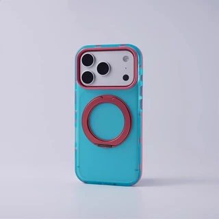 Premium 360° วงเล็บโลหะ อะคริลิค แข็ง เคส/สีม่วง เคส ใช้ได้กับ iPhone 16 17 Pro Max Case ฝาหลังกันกระแทกที่เหมาะกับผิว