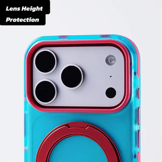 Premium 360° วงเล็บโลหะ อะคริลิค แข็ง เคส/สีม่วง เคส ใช้ได้กับ iPhone 16 17 Pro Max Case ฝาหลังกันกระแทกที่เหมาะกับผิว