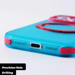 Premium 360° วงเล็บโลหะ อะคริลิค แข็ง เคส/สีม่วง เคส ใช้ได้กับ iPhone 16 17 Pro Max Case ฝาหลังกันกระแทกที่เหมาะกับผิว