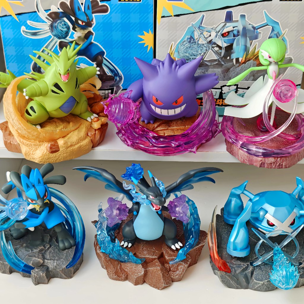 ของแท้ HOLLYBOX Pokémon Figure pokemon Fully Combat Micro Scene ตกแต่ง Super Charizard Luminous รุ่น