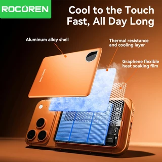 Rocoren Magnetic Wireless Power Bank 10000mAh จอแสดงผลดิจิตอล Powerbank 5000mAh Ultra Thin แบบพกพา Wireless Charger แบตเตอรี่สําหรับ iPhone 17 16 Pro Max