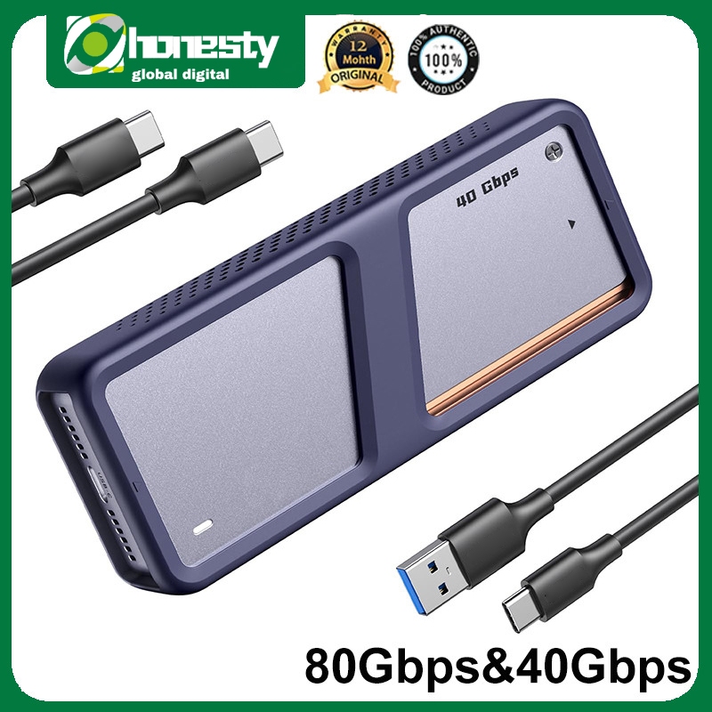 UGREE N M.2 NVMe Enclosure 80Gbps 40Gbps Anti-Drop SSD Enclosure USB 4.0 USB 3.2 Gen2 อลูมิเนียมM.2 EnclosureรองรับM/B+Mขนาดคีย์