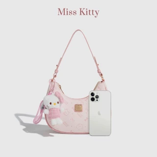 กระเป๋าสะพายข้าง MISS KITTY กระเป๋าสีชมพูน่ารักๆ กระเป๋าสะพายผู้หญิง คิตตี้ของขวัญ สะพายไหล่