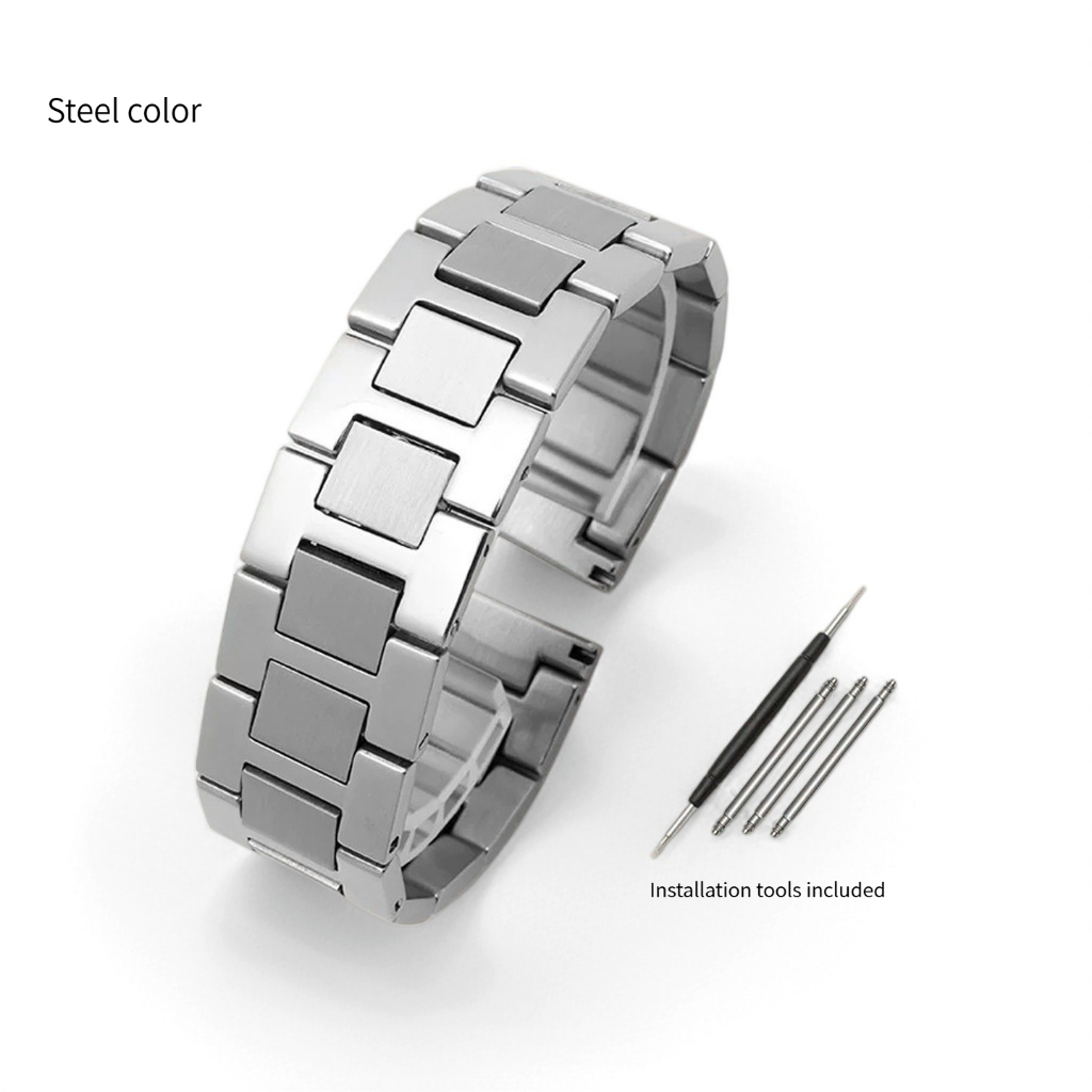 เหมาะสําหรับ Cartier TANK Steel Band Bracelet TANK MUST W5200014ผู้ชายผู้หญิงสายแบน20 23มม