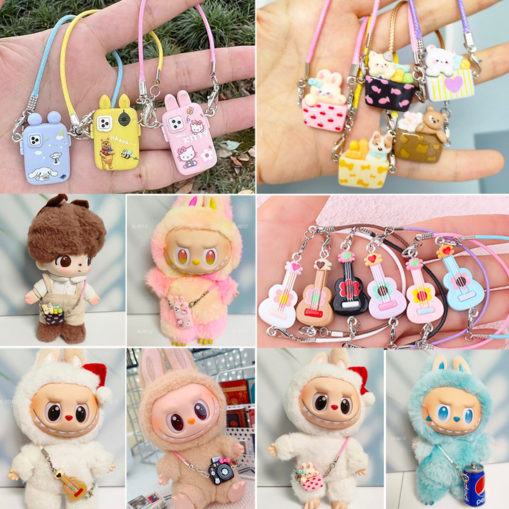 ตุ๊กตา crossbody กระเป๋าสําหรับ 17 ซม.Lafu V1 V2 V3 DIMOO WORLD crybaby และ 15 ซม.ตุ๊กตาผ้าฝ้าย Doll