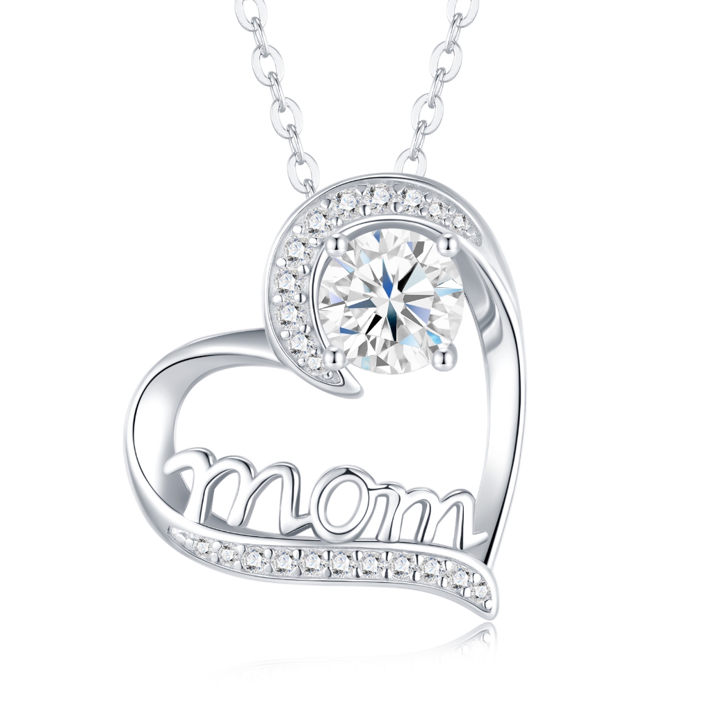 1ct จริง Moissanite สร้อยคอ Pass Diamond Test GRA ได้รับการรับรอง 925 เงินสเตอร์ลิง D สี VVS1 3EX จี