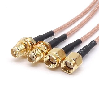 สายต่อเสาอากาศ SMA-JK SMA สกรูด้านในชายกับหญิงรูในสกรูด้านนอกเข็มด้านใน RG316 สายอะแดปเตอร์