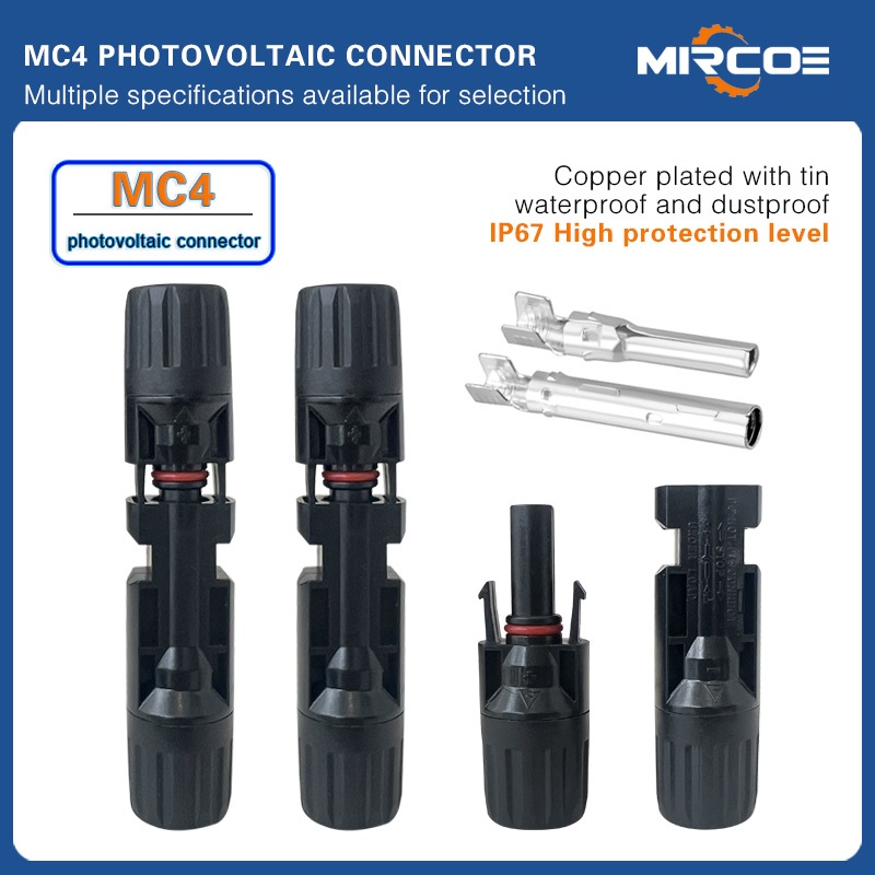 1 ชุด IP67 กันน้ํา MC4 30a 1000v PV DC Solar Panel Cable Solar Connector Y-รูป tee Connector