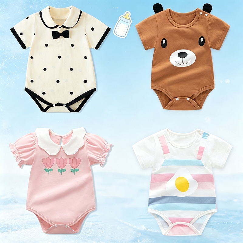 100% cotton romper เด็ก รอมเปอร์เด็กชุดเอี๊ยมเด็กผู้ชาย 6 เดือนรอมเปอร์เด็กผู้ชาย
