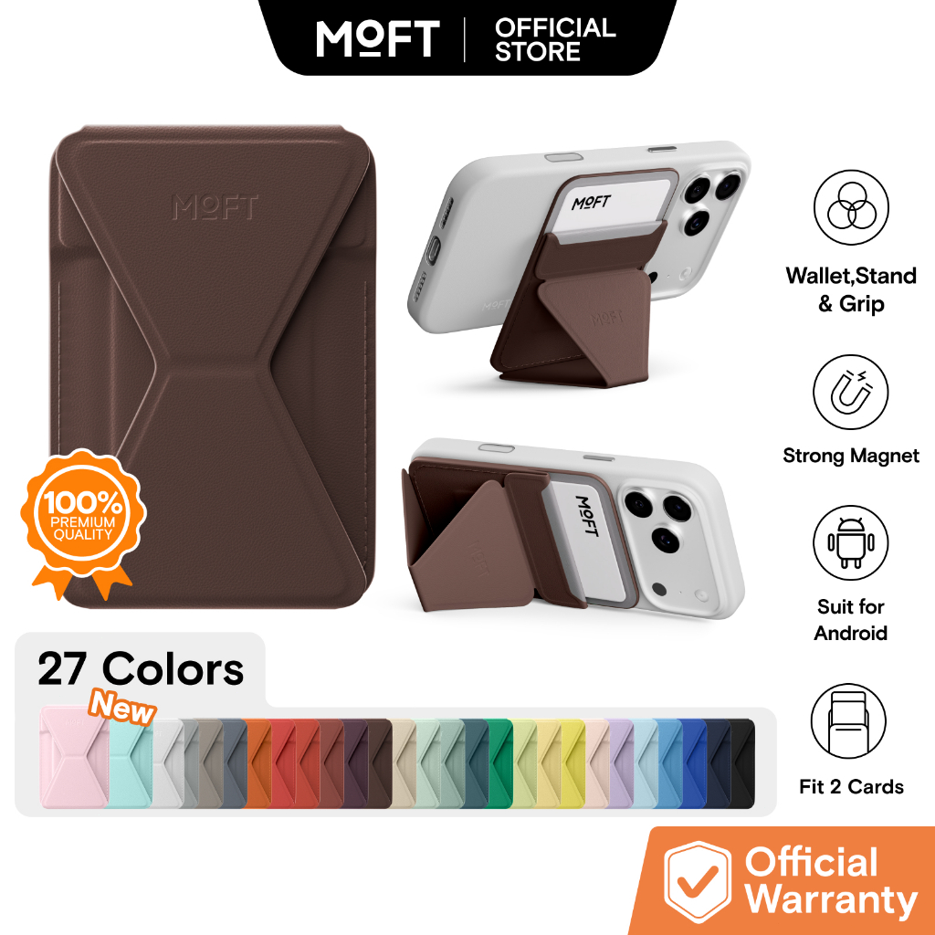 MOFT Snap on Phone Stand Wallet กระเป๋าสตางค์ MOVAS™ -  ขาตั้งโทรศัพท์แม่เหล็ก ที่ตั้งมือถือ