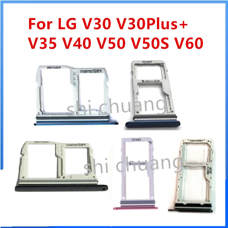 สําหรับ LG V30 V30Plus + V35 V40 V50 V50S V60 Nano ซิมการ์ดถาดผู้ถือสล็อต Micro SD การ์ดหน่วยความจํา