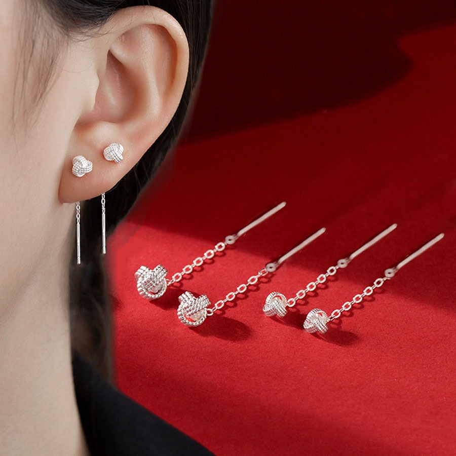 ต่างหูพู่ Ruyi Knot สไตล์ใหม่หรูหรา เหมาะสำหรับคนที่ชอบความโดดเด่นและเน้นคุณภาพ
