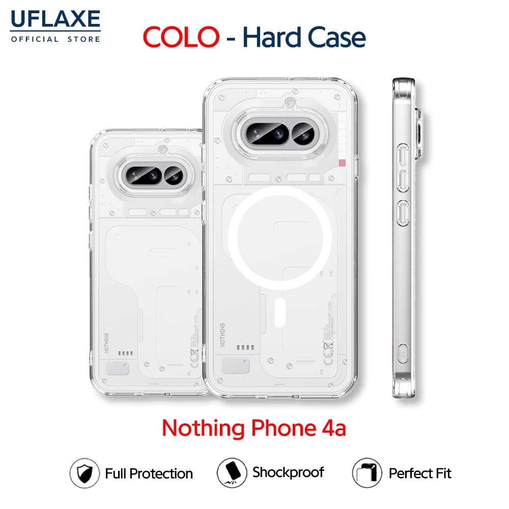 UFLAXE COLO - เคส Nothing Phone 4a - เคสแข็งใสกันเหลืองกันกระแทก เคสโทรศัพท์ป้องกันรอยนิ้วมือปกป้องเต็มรูปแบบ