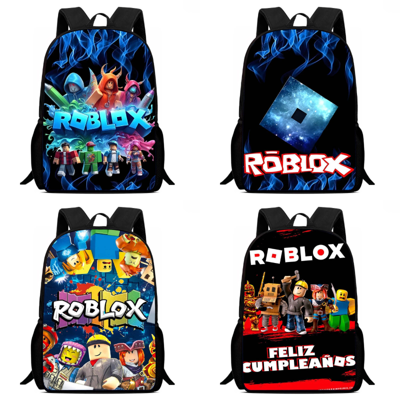 กระเป๋าเป้สะพายหลัง Roblox พิมพ์สำหรับเด็กโรงเรียน 3D กระเป๋าเป้สะพายหลังการ์ตูนพิมพ์ขนาดใหญ่กระเป๋านักเรียนคุณภาพสูง