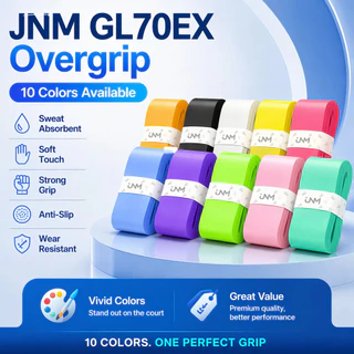 [ 3 ชิ้น / 5 ชิ้น ] JNM GL70EX Sports Grip Multi-Sport Overgrip Anti-Slip Max & Serap Peluh Efektif ไม้แบดมินตัน, เทนนิส, Pickle Ball & Joran/เบ็ดตกปลา | กัลติ พรีเมี่ยม | กีฬา FlexShot