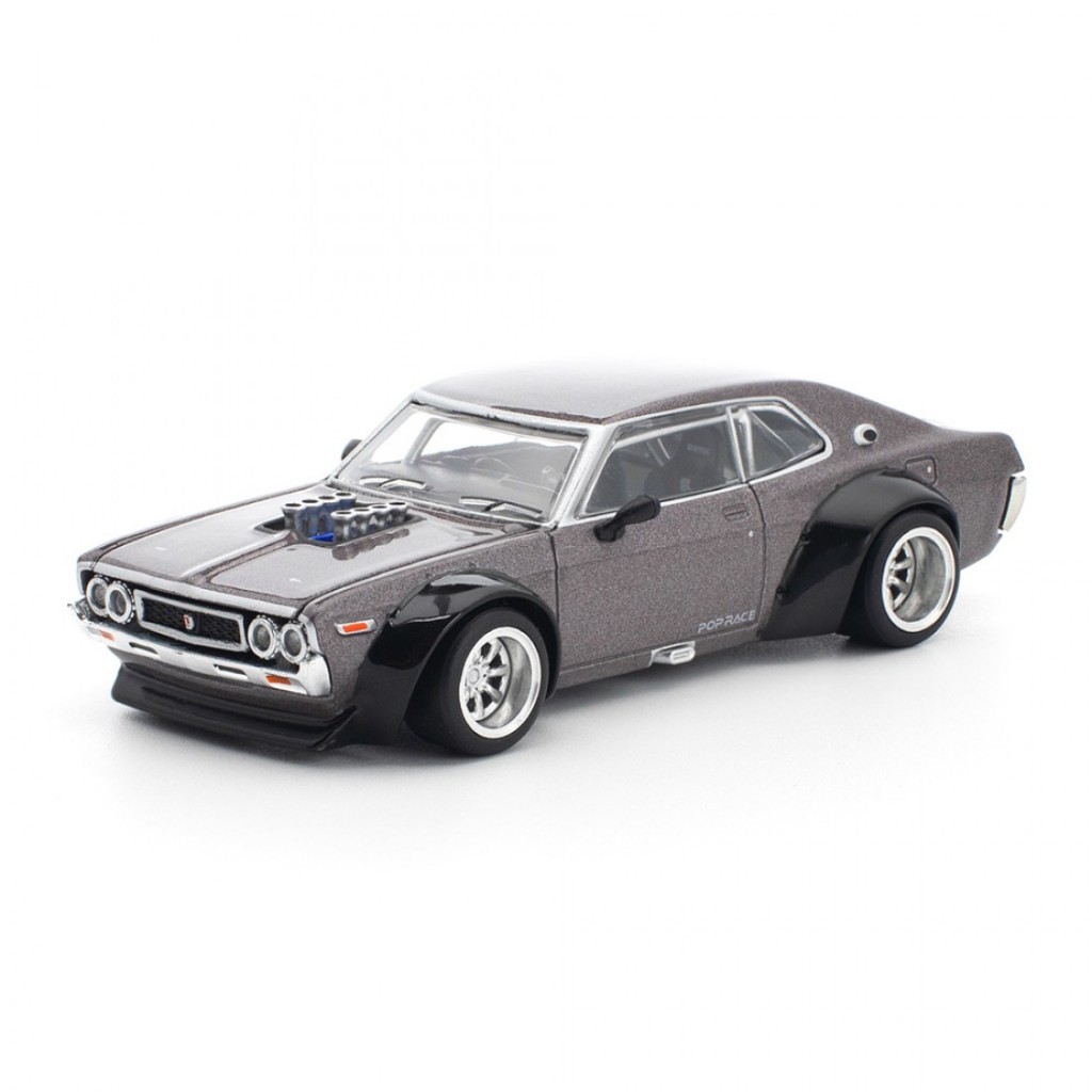 ป๊อปเรซ ราคา640304 1/64 LAUREL C130 METALLIC GREY รถโมเดลขนาดDiecast