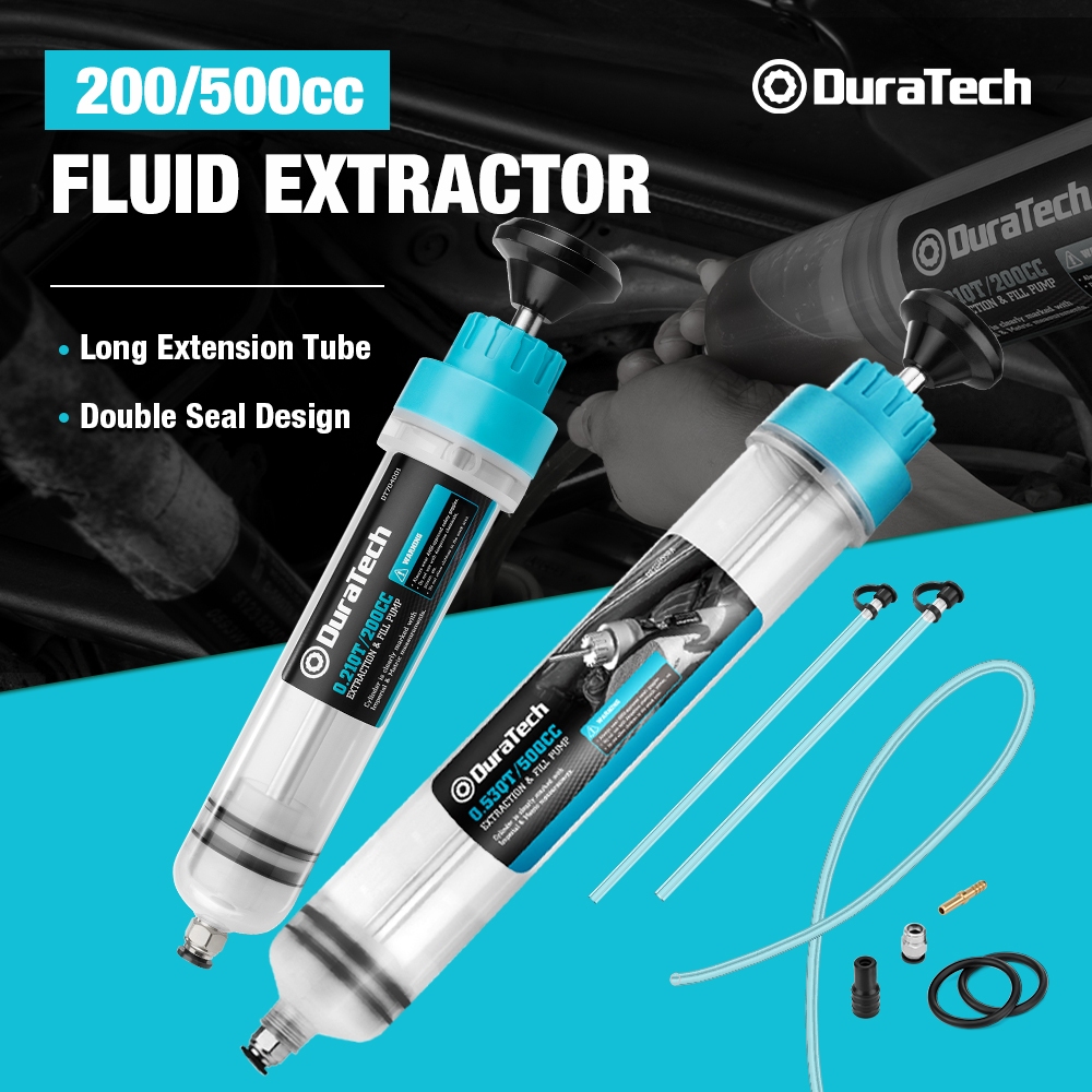 DURATECH 200/500ซีซี Oil Extractor กระบอกฉีดดูดน้ำมัน ตัวดูดของเหลวปั๊มของเหลวรถยนต์ที่มีท่อต่อยาวเข็มฉีดยาน้ํามันที่มีการดูดที่มีประสิทธิภาพของเหลวดูดปั๊มสําหรับสกัดน้ํามันเคร