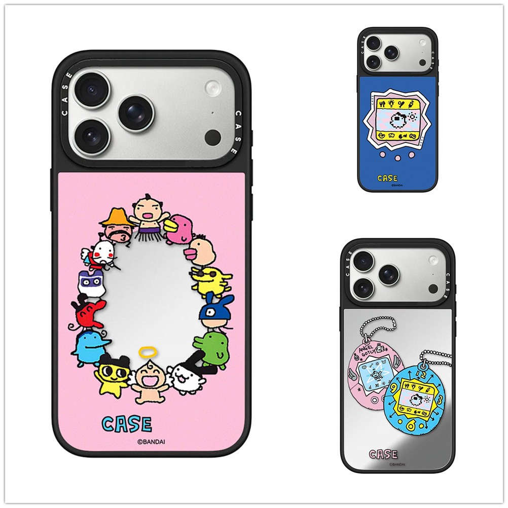 แม่เหล็กไร้สายสําหรับ iPhone 17 16 15 14 13 Pro Max Plus สติกเกอร์สีสันสดใสขอบสีดํา Hard ฝาหลังกรณีโลโก้แกะสลัก