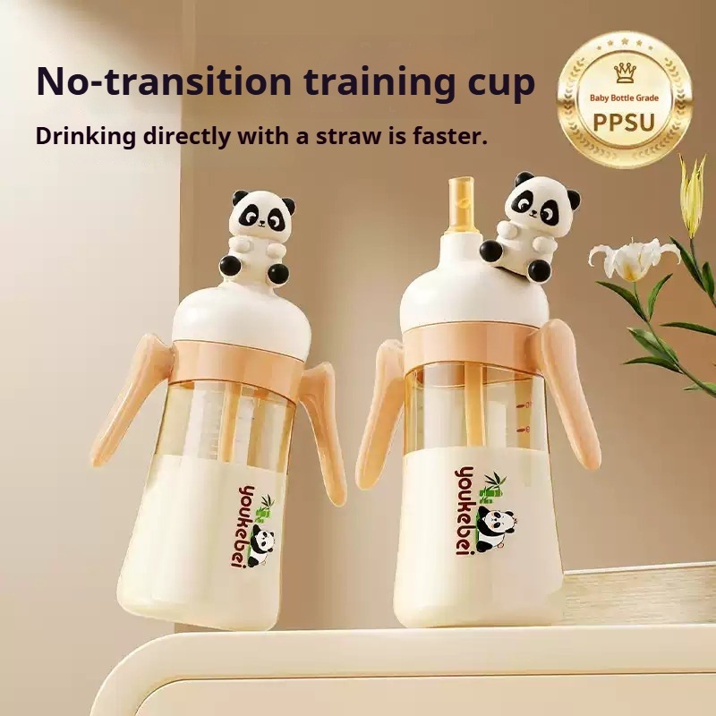 No Transition PPSU Sippy Cup Wean จุกนม Anti-choke Anti-spray สําหรับอายุ 1+ ปี