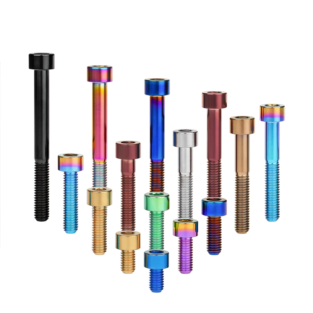 Wanyifa Titanium Ti Bolt M6x1015 16 18 20 25 30 35 40 45 50 55 60 65 มม.Stigma สกรูสําหรับ MTB/Road จักรยาน Seatpost ชุดหูฟังเบรค