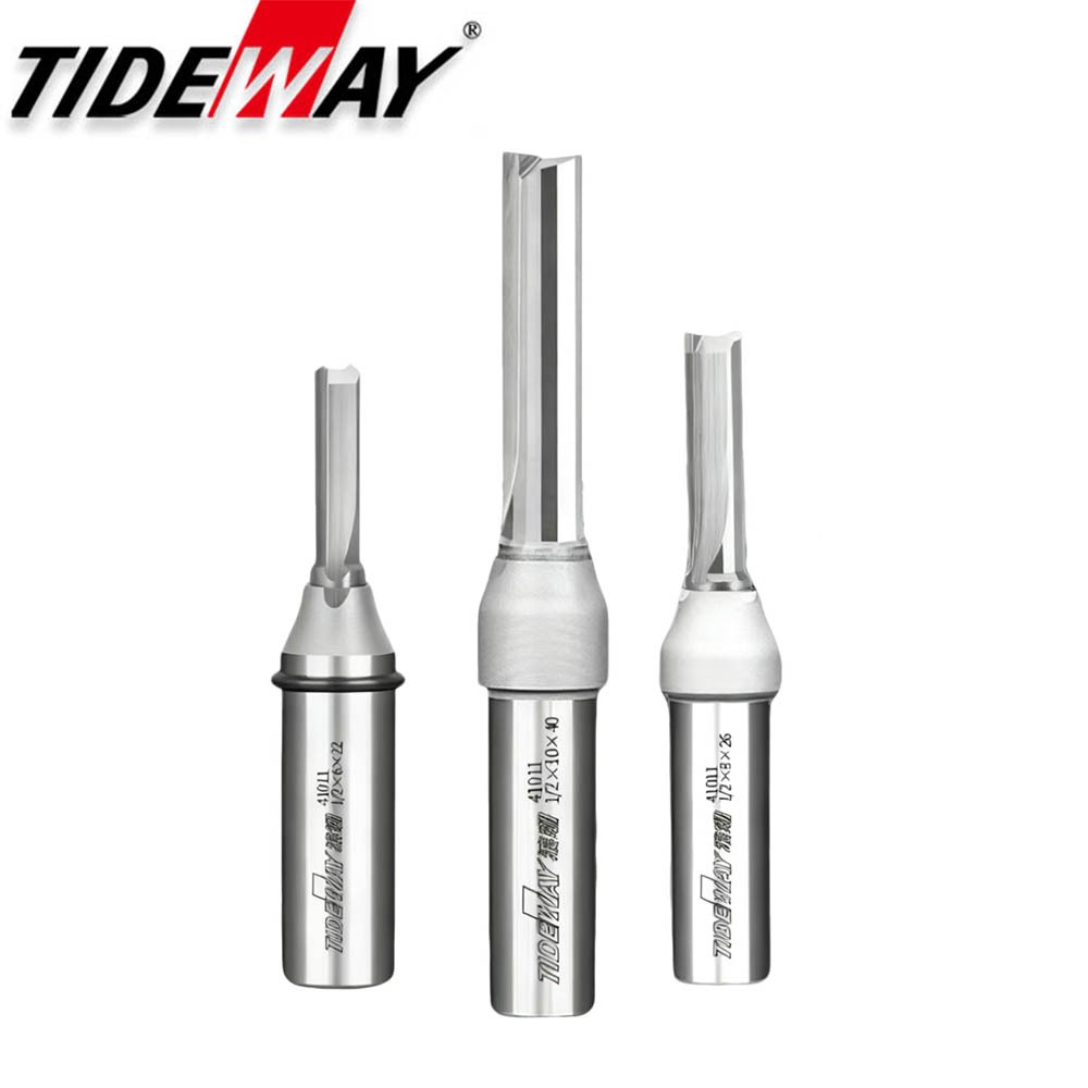 Tideway ดอกเร้าเตอร์ ก้าน 1/2 TCT 2 ฟลุต CNC สําหรับงานไม้ แกะสลักไม้
