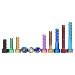 Wanyifa Titanium Ti Bolt M6x1015 16 18 20 25 30 35 40 45 50 55 60 65 มม.Stigma สกรูสําหรับ MTB/Road จักรยาน Seatpost ชุดหูฟังเบรค