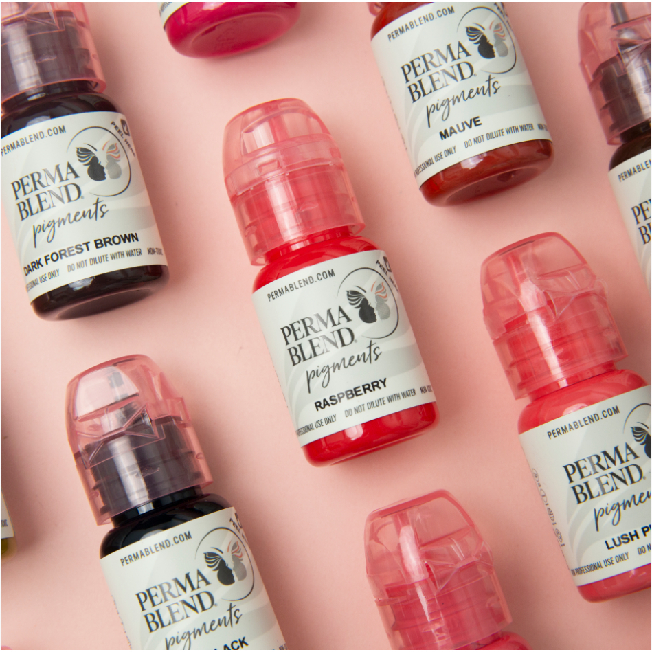 15ML PERMA BLEND Tattoo Pigment 0.5oz, สีติดทนนาน, Stable Shade, สําหรับคิ้ว/ตา/ริมฝีปาก