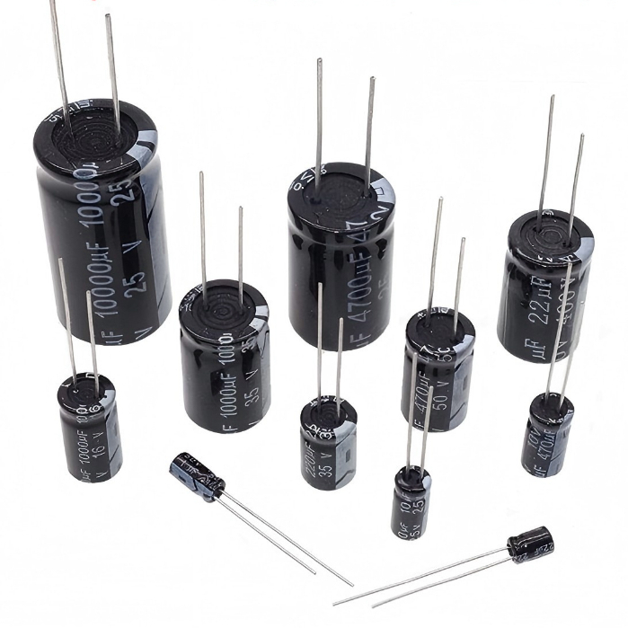 25V In-Line อลูมิเนียม Electrolytic Capacitor 1,000UF 2200UF 3300UF 4700UF 1,000UF อลูมิเนียม Electrolytic Capacitor 16 * 25 มม.13 * 21 มม.10 * 17 มม.18 * 35 มม.