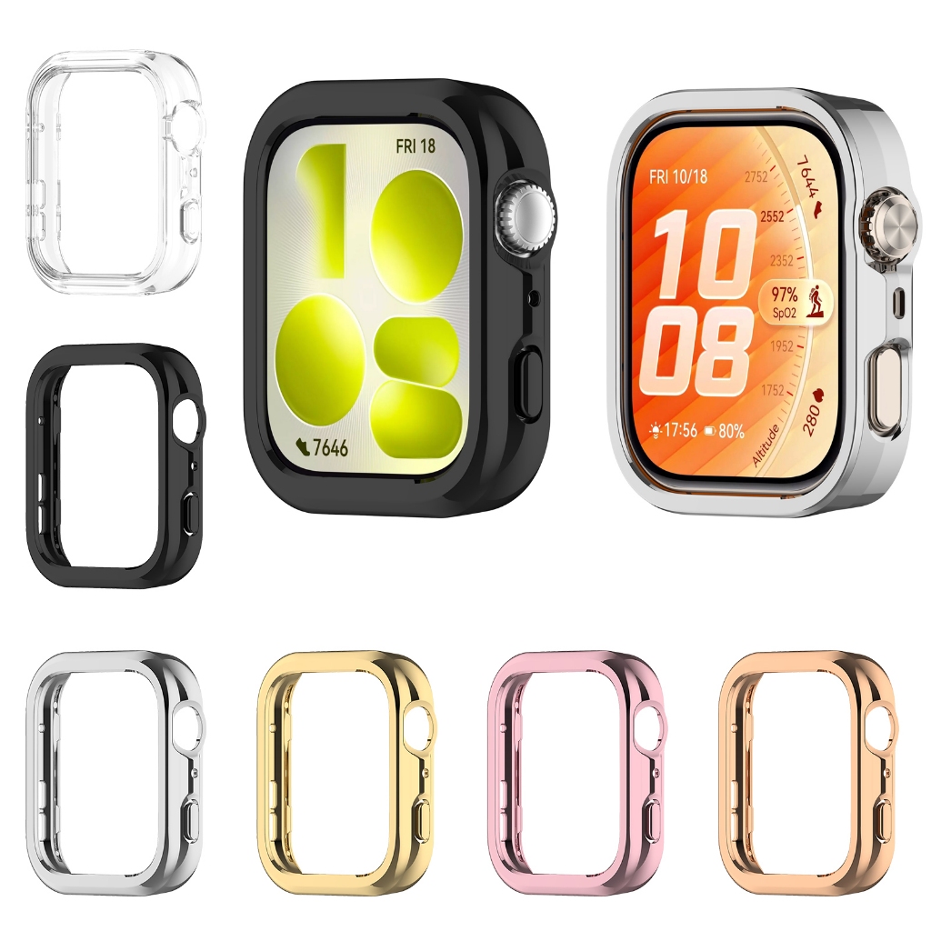 ฝาครอบเคสพีซีสําหรับนาฬิกา Huawei Fit5 Fit 5 pro Smart Watch Hard กรอบกันชนป้องกันเปลือก