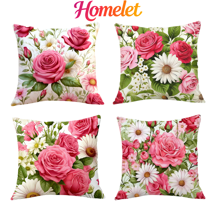 การจัดส่ง 48 ชม 4PCS ปลอกหมอน/หมอนอิง ลาย 3D สวยๆ ผ้านุ่มน่าสัมผัส ใส่ได้ทั้งบนเตียงและโซฟา ของตกแต่งบ้าน ห้องนั่งเล่น ขายดี