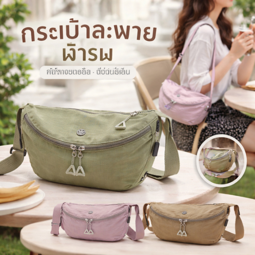 กระเป๋าสะพายไหล่เกาหลีใหม่ เรียบลำลอง ใช้ได้หลายโอกาส มี5สี 【LuckServeX】