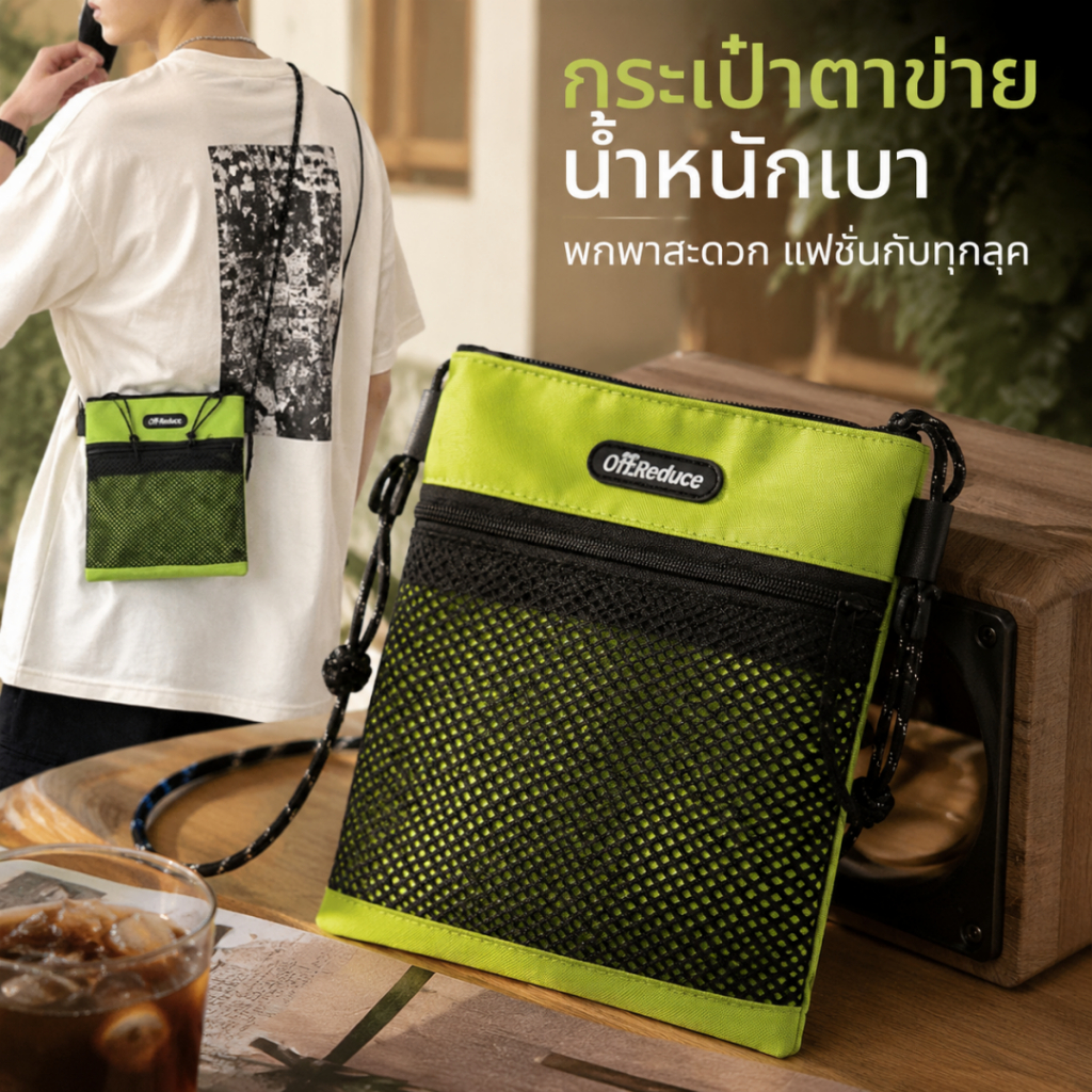 กระเป๋าสะพายข้างสไตล์ญี่ปุ่นสำหรับผู้ชาย น้ำหนักเบา ขนาดเล็ก เหมาะสำหรับเล่นกีฬา ขี่จักรยาน ท่องเที่ยวกลางแจ้ง 【LuckServeX】