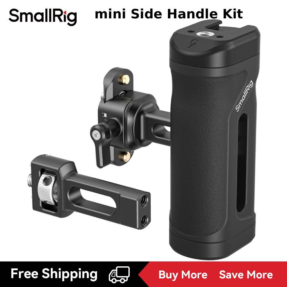 SmallRig Mini Side Handle Kit: 2-in-1 (NATO/Screw) หรือเมาเฉพาะสกรู น้ําหนักเบา 112g พร้อมปรับ 30 มม. #5948#5946